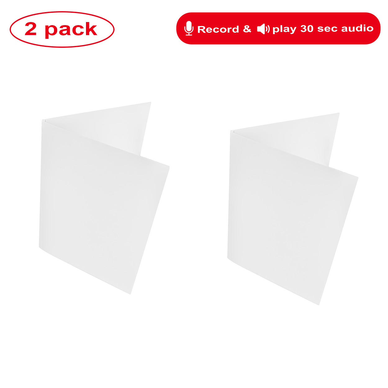 Blank Recordable Greeting Cards (2-Pack)