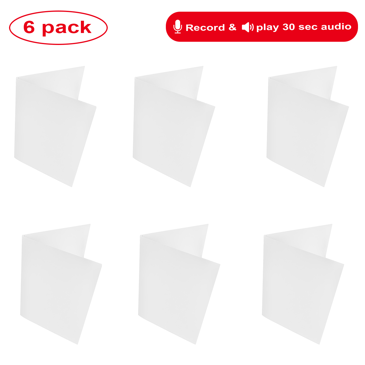 Blank Recordable Greeting Cards (6-Pack)