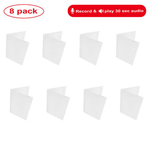 Blank Recordable Greeting Cards (8-Pack)