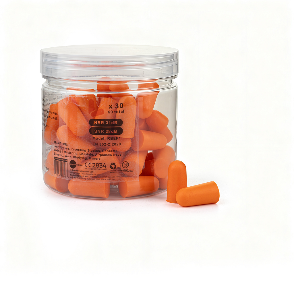 Orange Ultra Soft Earplugs 31dB NRR (30 Pairs)