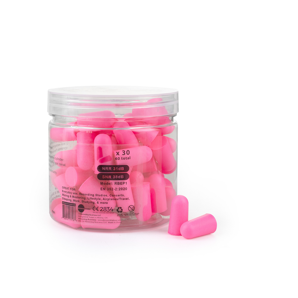 Pink Ultra Soft Earplugs 31dB NRR (30 Pairs)