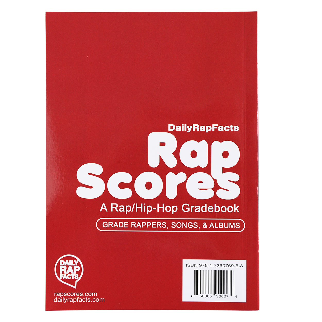 Back of Red book titled 'Rap Scores'