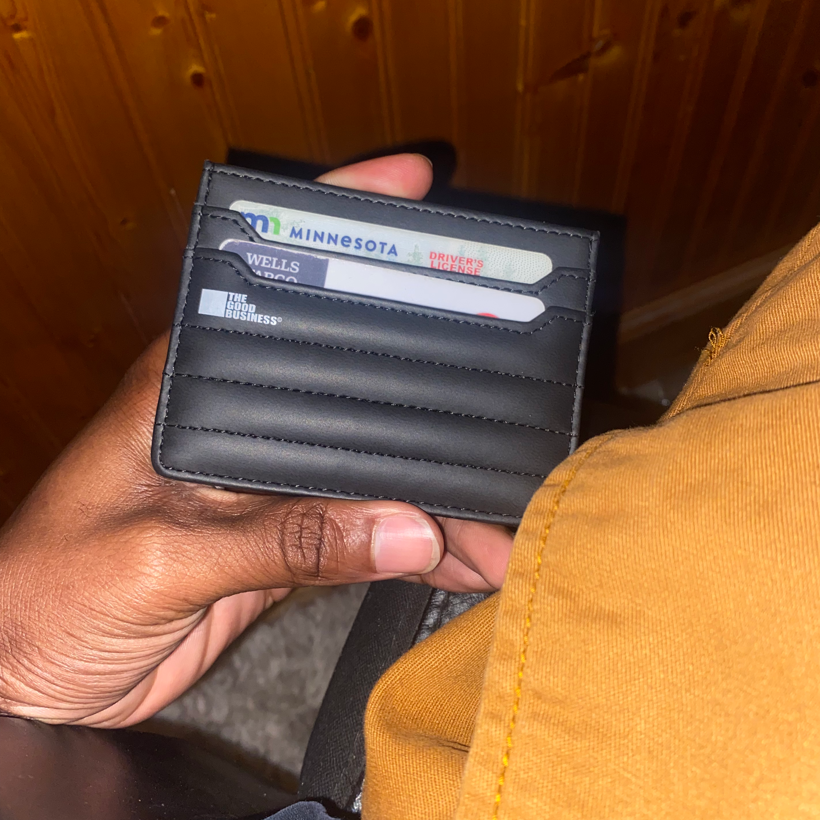 Black Puffer Card Holder Wallet (Midnight)