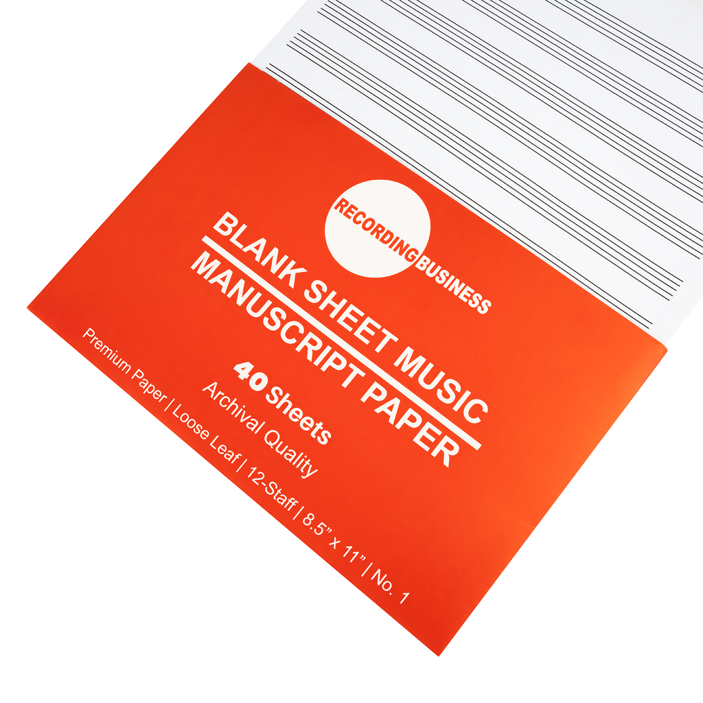 Blank Sheet Music - LOOSE LEAF Manuscript Paper (40 Sheets)