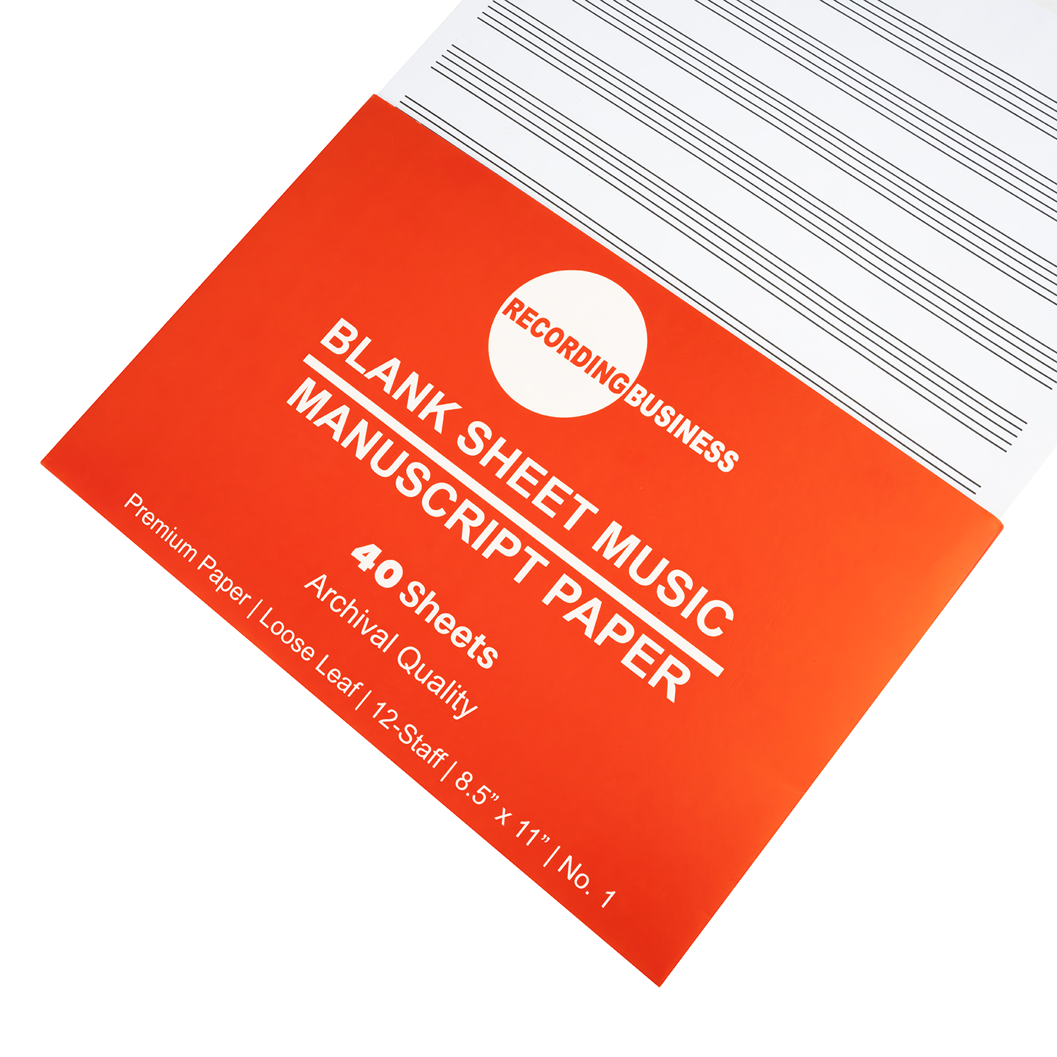 Blank Sheet Music - LOOSE LEAF Manuscript Paper (40 Sheets)