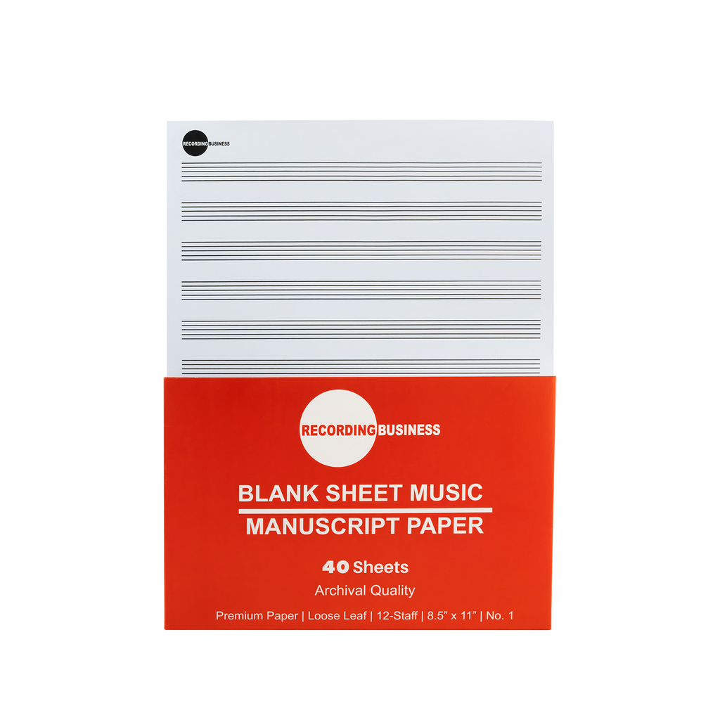 Blank Sheet Music - LOOSE LEAF Manuscript Paper (40 Sheets)