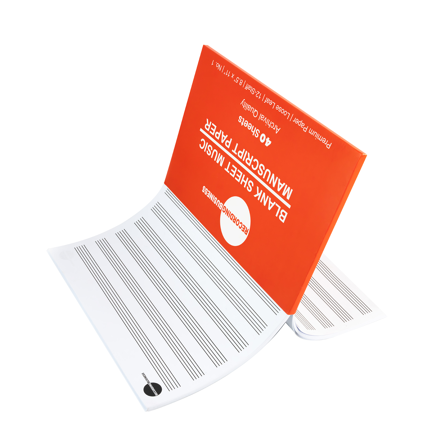 Blank Sheet Music - LOOSE LEAF Manuscript Paper (40 Sheets)