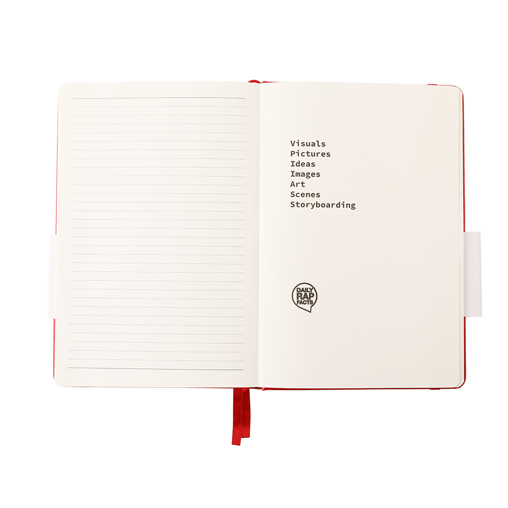 RHYMEBOOK: Songwriting Notebook Journal (Red)
