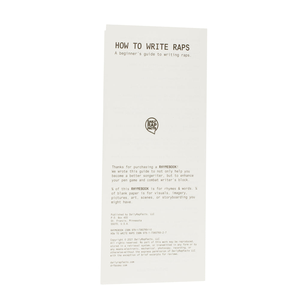 Beginner's guide to writing raps on a white background