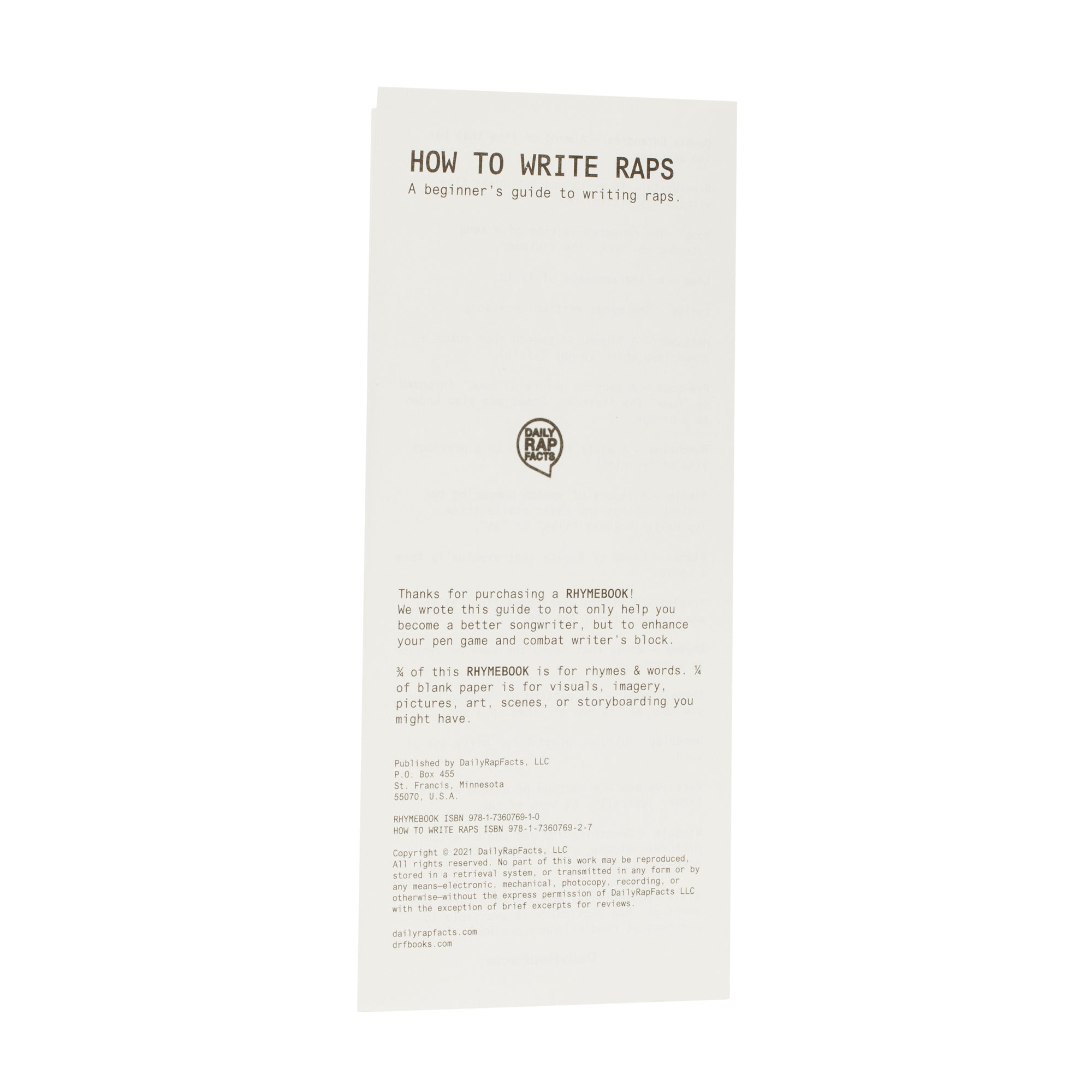 Beginner's guide to writing raps on a white background