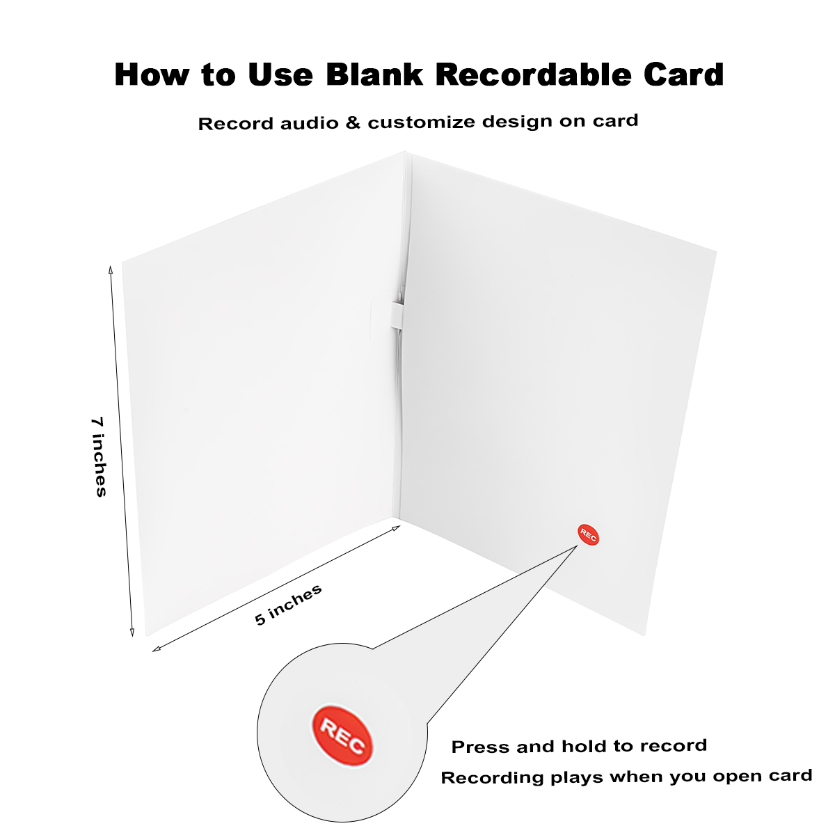 Blank Recordable Greeting Cards (8-Pack)