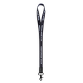 Black lanyard with 'Keys Open Doors' text on a white background
