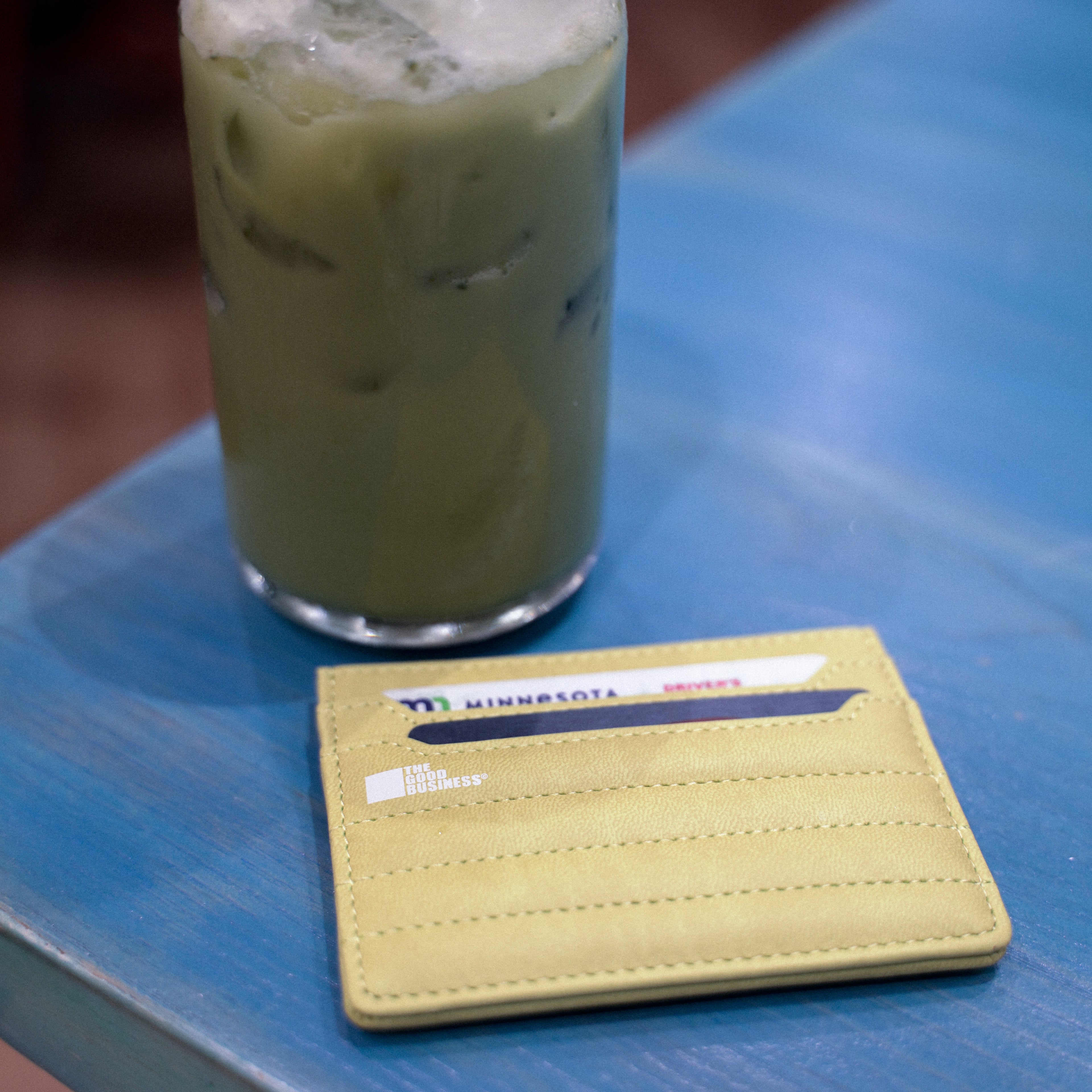 Green Puffer Card Holder Wallet (Matcha)