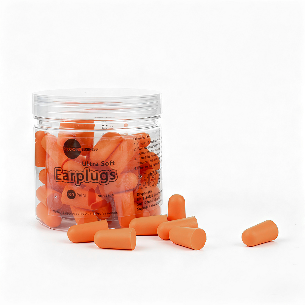 Orange Ultra Soft Earplugs 31dB NRR (30 Pairs)