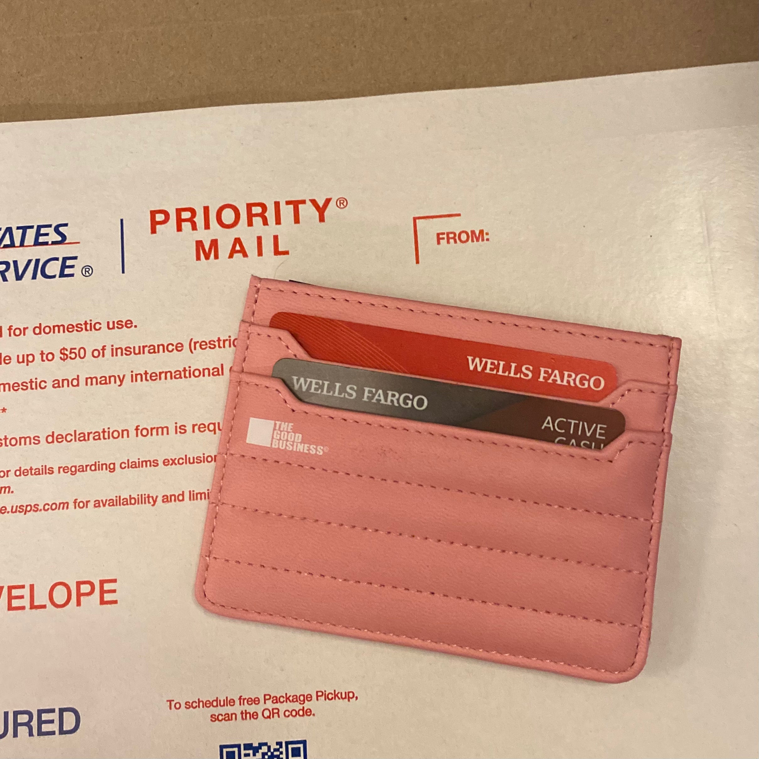 Pink Puffer Card Holder Wallet (Cotton Candy)