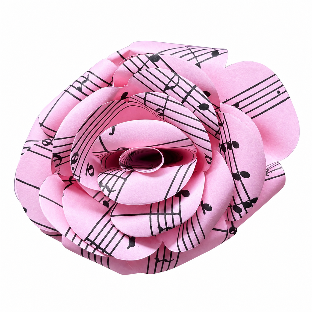 Shroses: Sheet Music Rose Paper Flowers