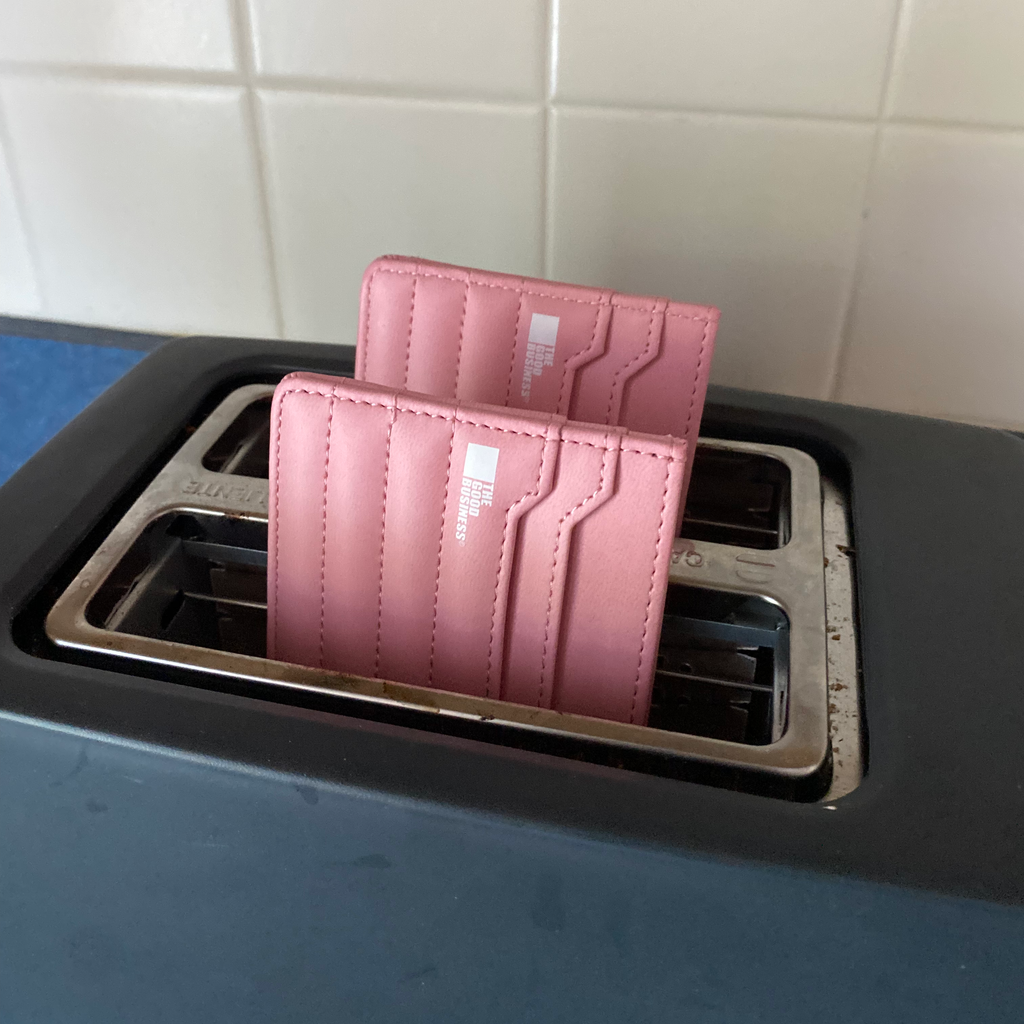 Pink Puffer Card Holder Wallet (Cotton Candy)