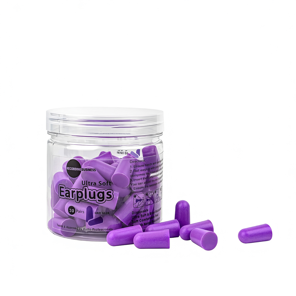 Purple Ultra Soft Earplugs 31dB NRR (30 Pairs)