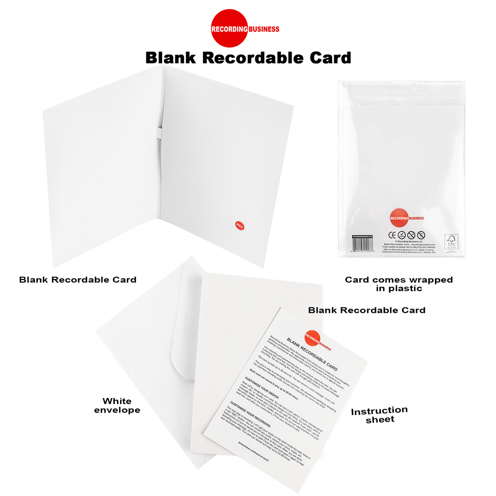 Blank Recordable Greeting Cards (8-Pack)