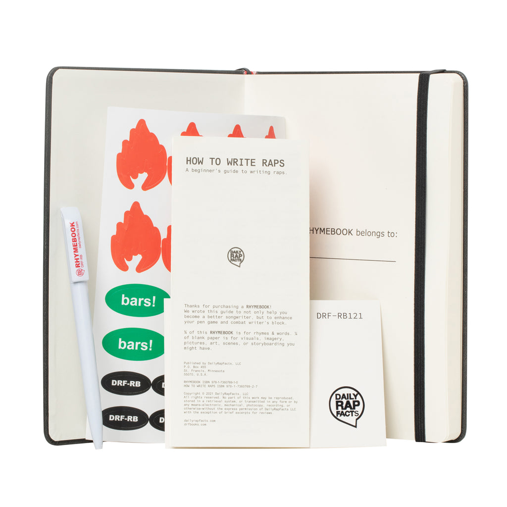 RHYMEBOOK black notebook