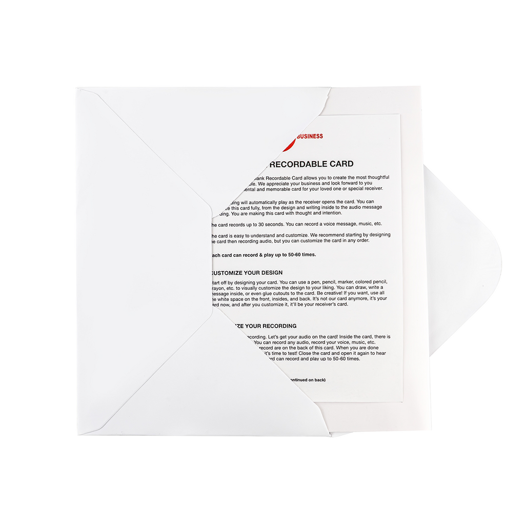 Blank Recordable Greeting Cards (8-Pack)