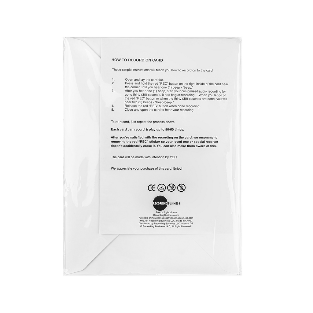 Blank Recordable Greeting Cards (8-Pack)