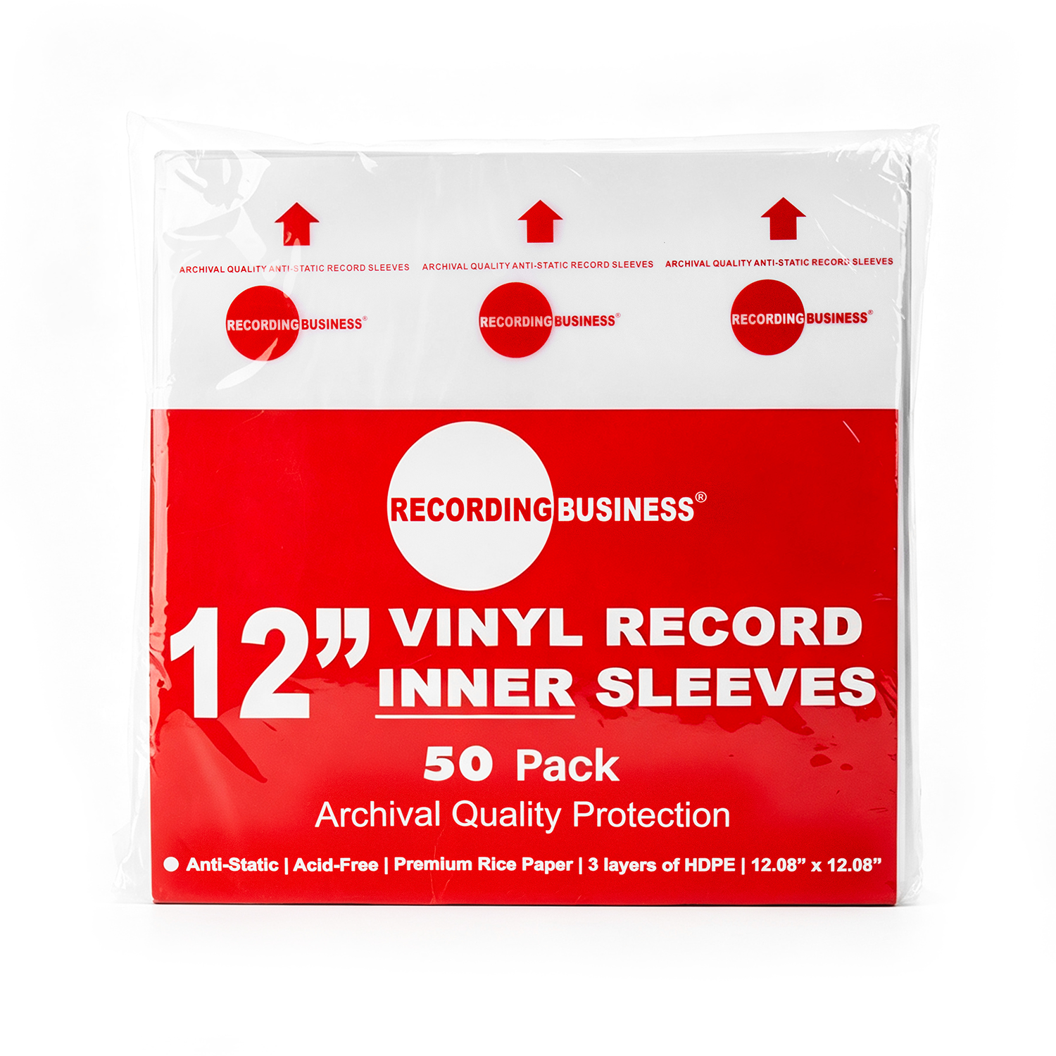 Recording Business 12 inch Vinyl Inner Sleeve Protectors