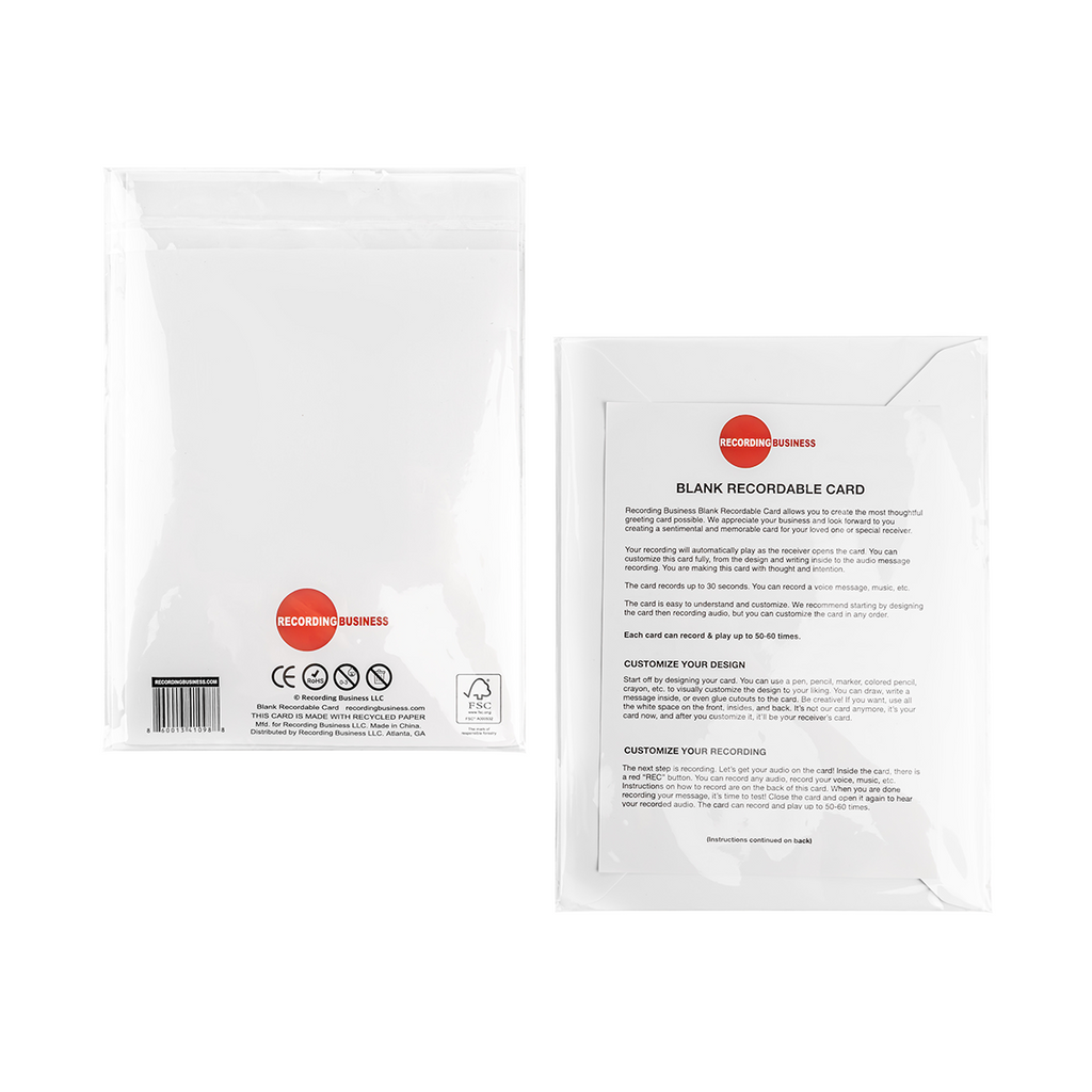 Blank Recordable Greeting Cards (8-Pack)