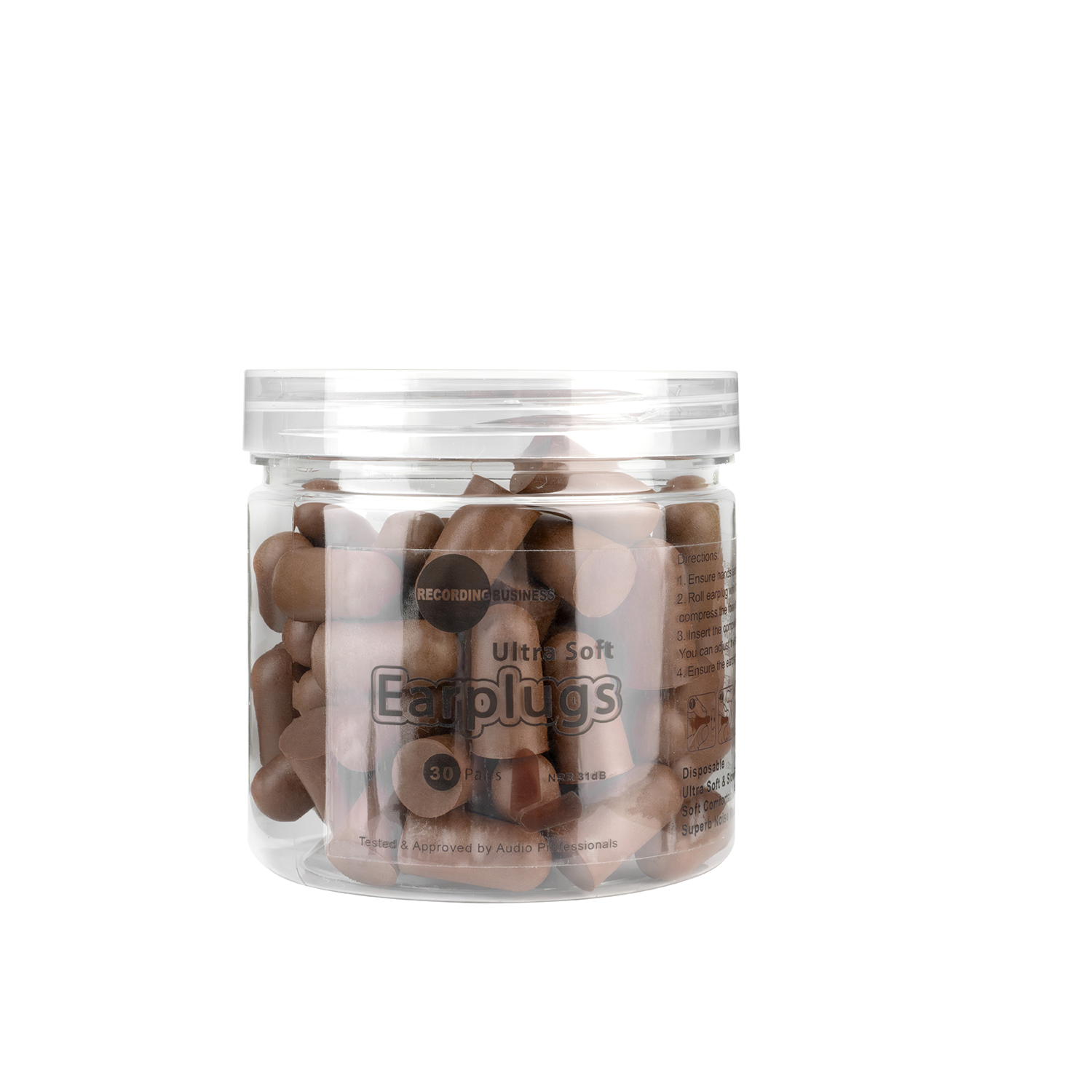Brown Ultra Soft Earplugs 31dB NRR (30 Pairs)