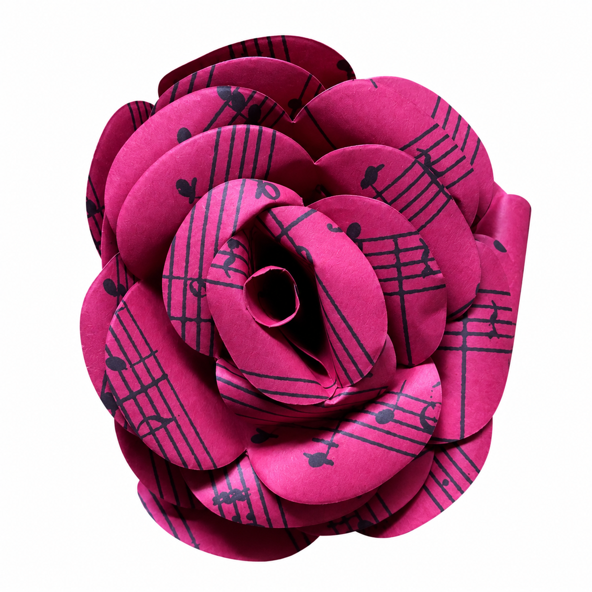 Shroses: Sheet Music Rose Paper Flowers (Dark Pink)