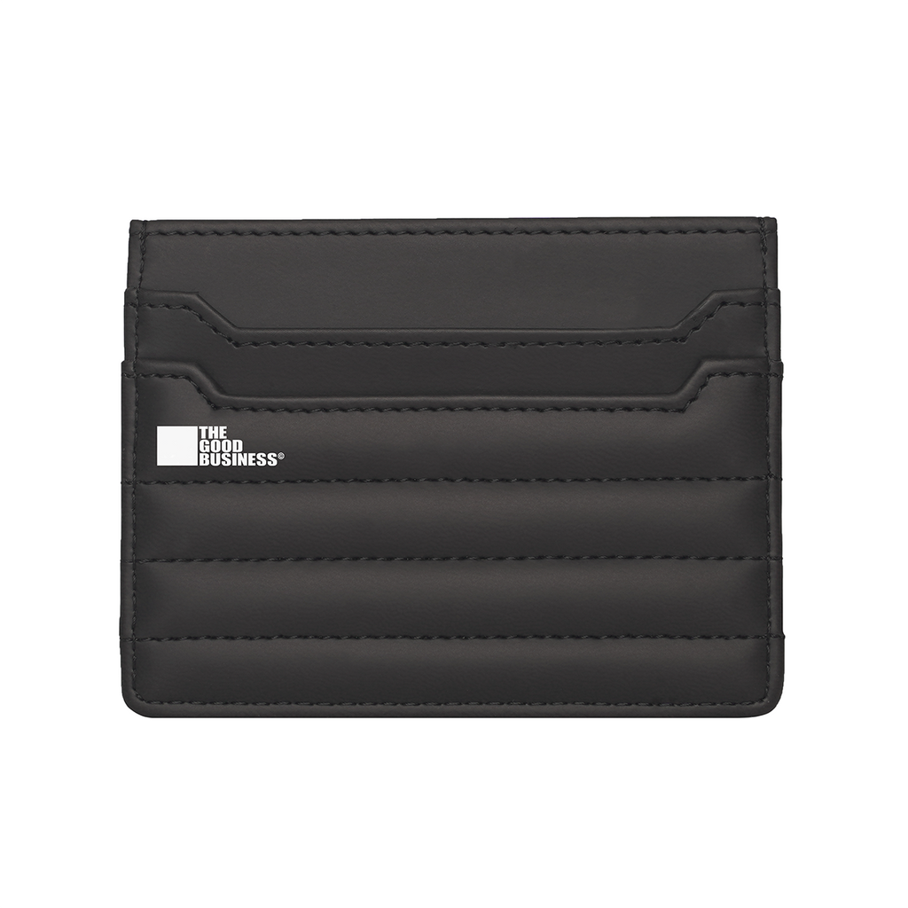 Black Puffer Card Holder Wallet (Midnight)