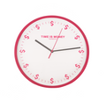  Time Is Money Clock Red