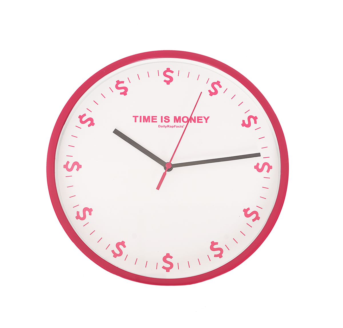  Time Is Money Clock Red