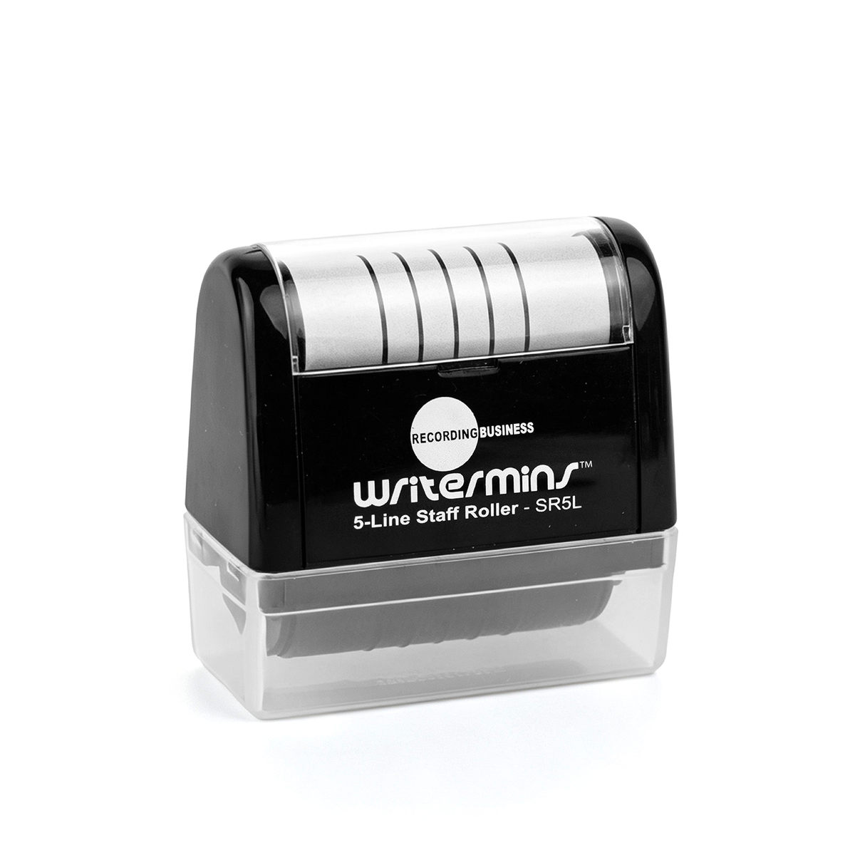 Black self-inking stamp roller