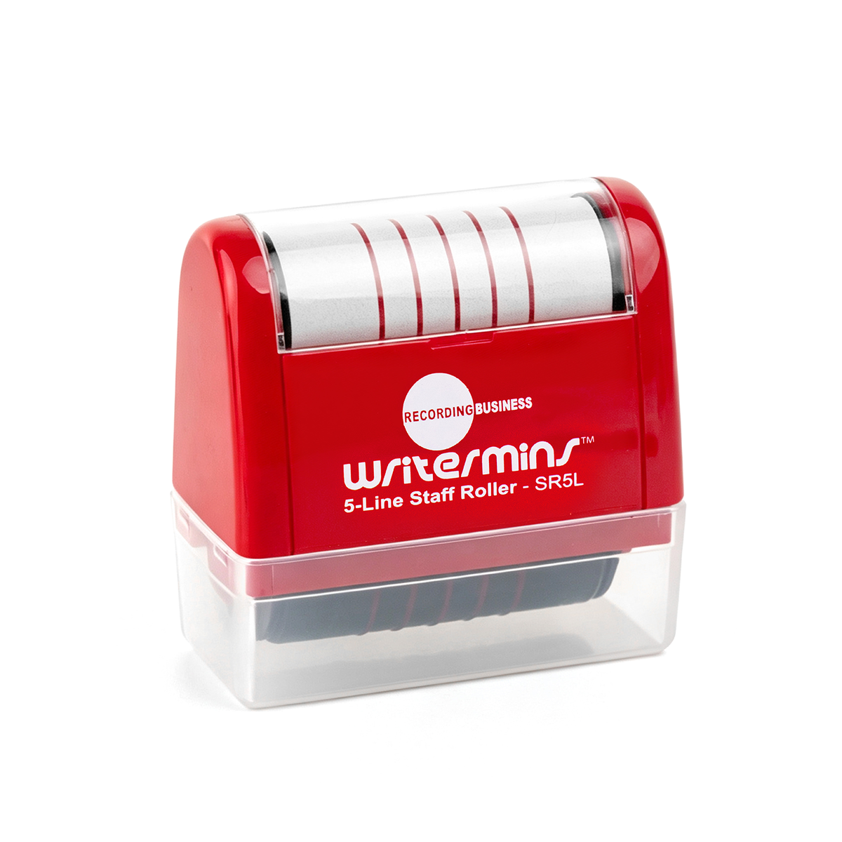 Red 5-line self-inking stamp rollers