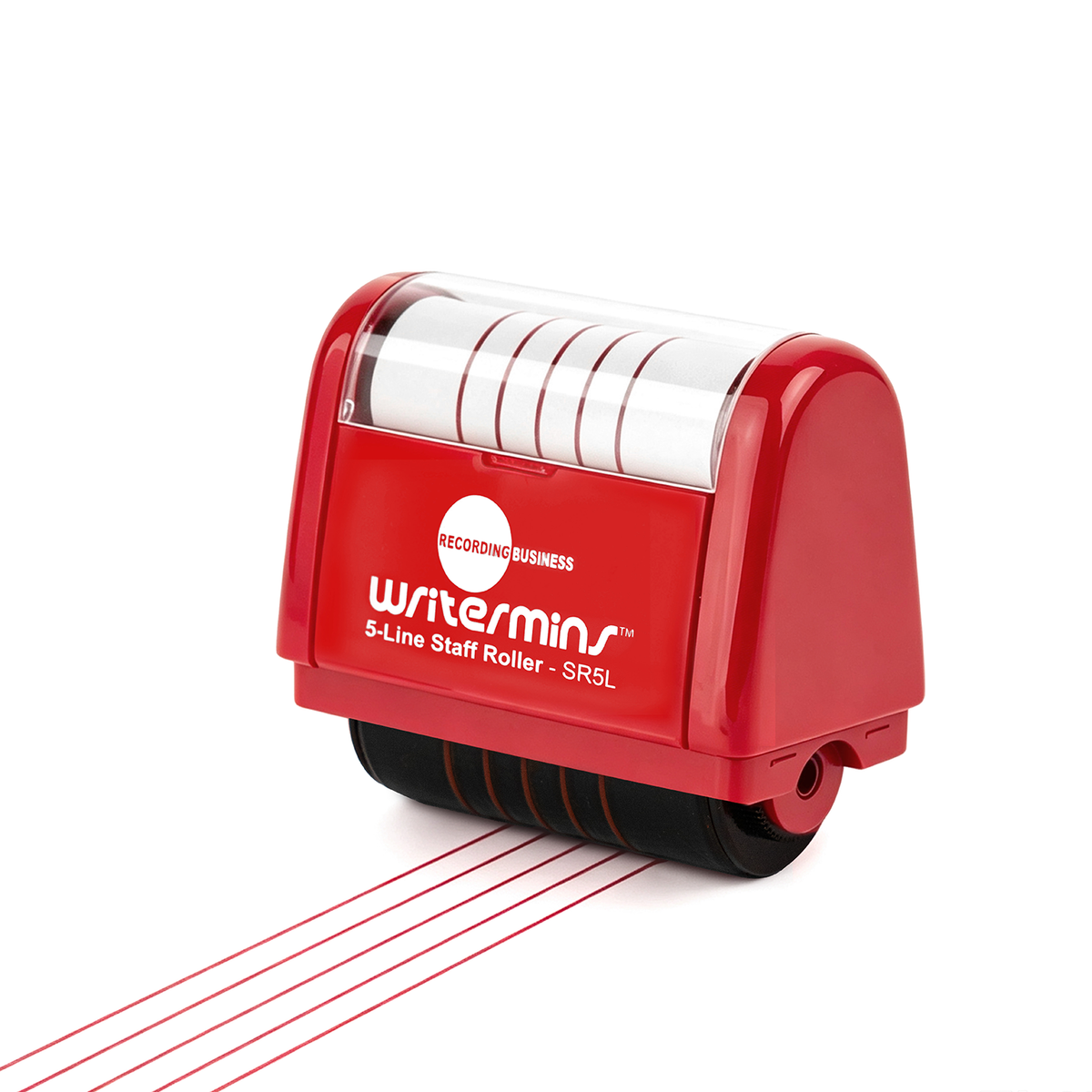 Red self-inking stamp roller
