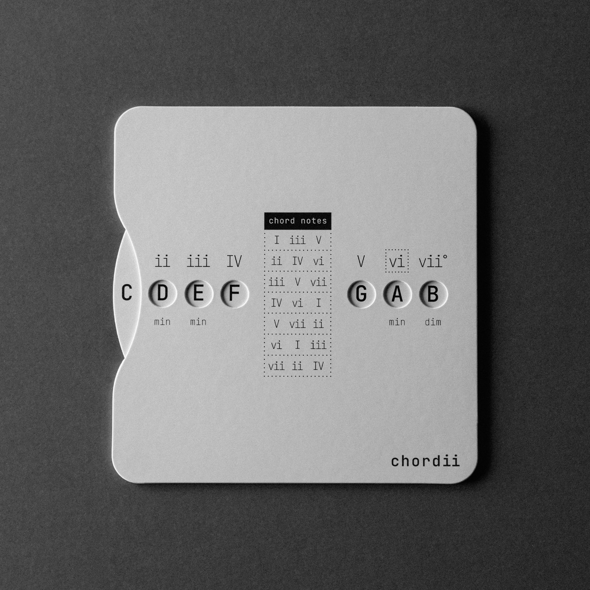 Chordii Roman Numeral Music Theory Wheel (White)